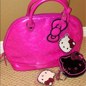 loungefly Sanrio hello kitty pink bag + coin pouch